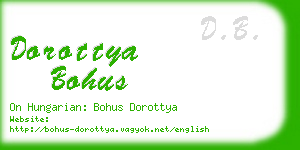 dorottya bohus business card